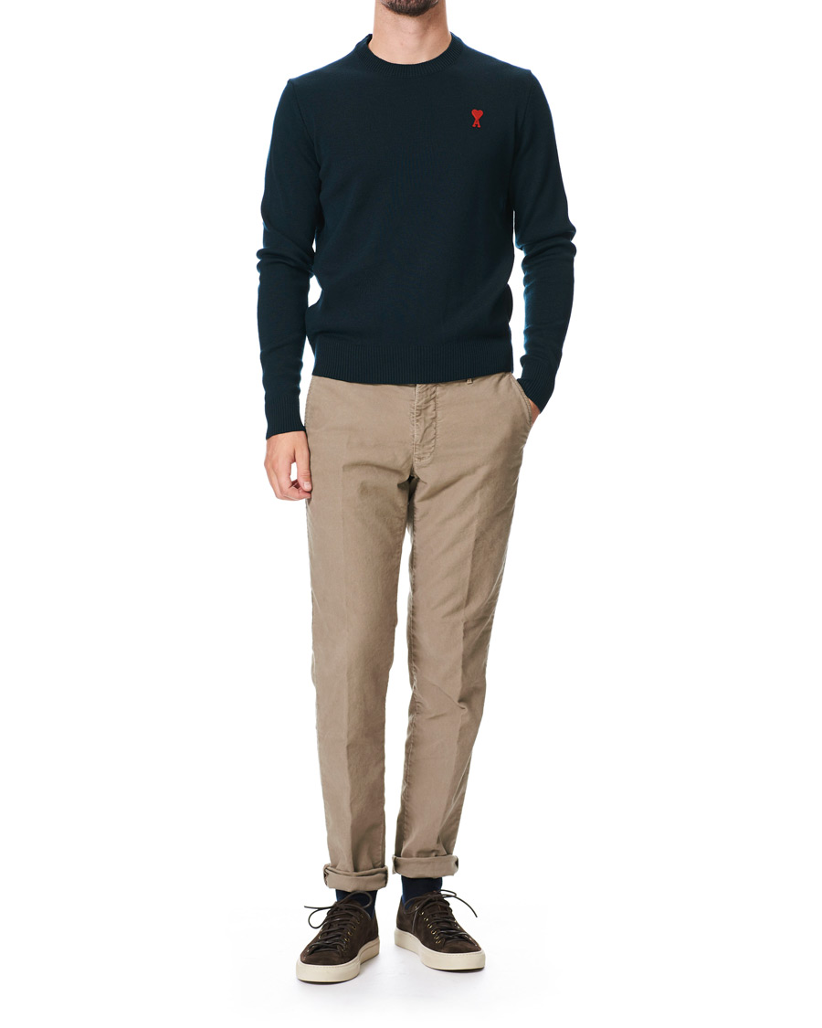 Homme | Pulls Et Tricots | AMI | Heart Logo Merino Sweater Dark Green