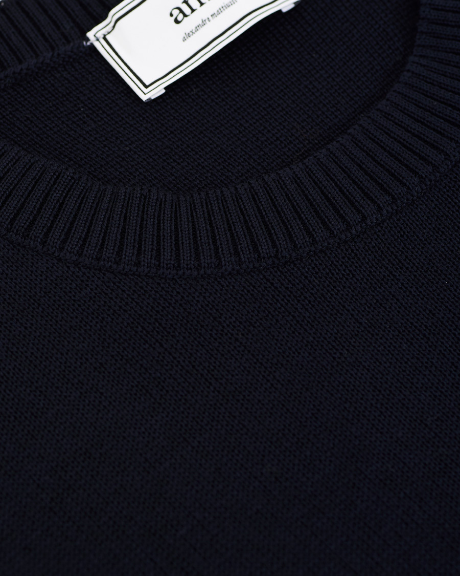 Homme | Pulls Et Tricots | AMI | Heart Logo Merino Sweater Navy
