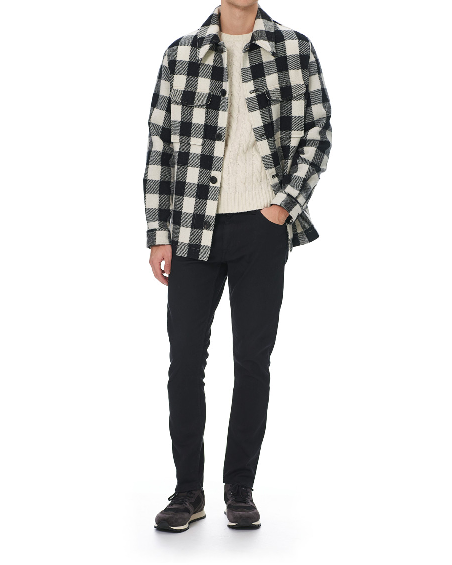 Homme | Manteaux Et Vestes | AMI | Overcheck Flannel Shirt Jacket Black/White