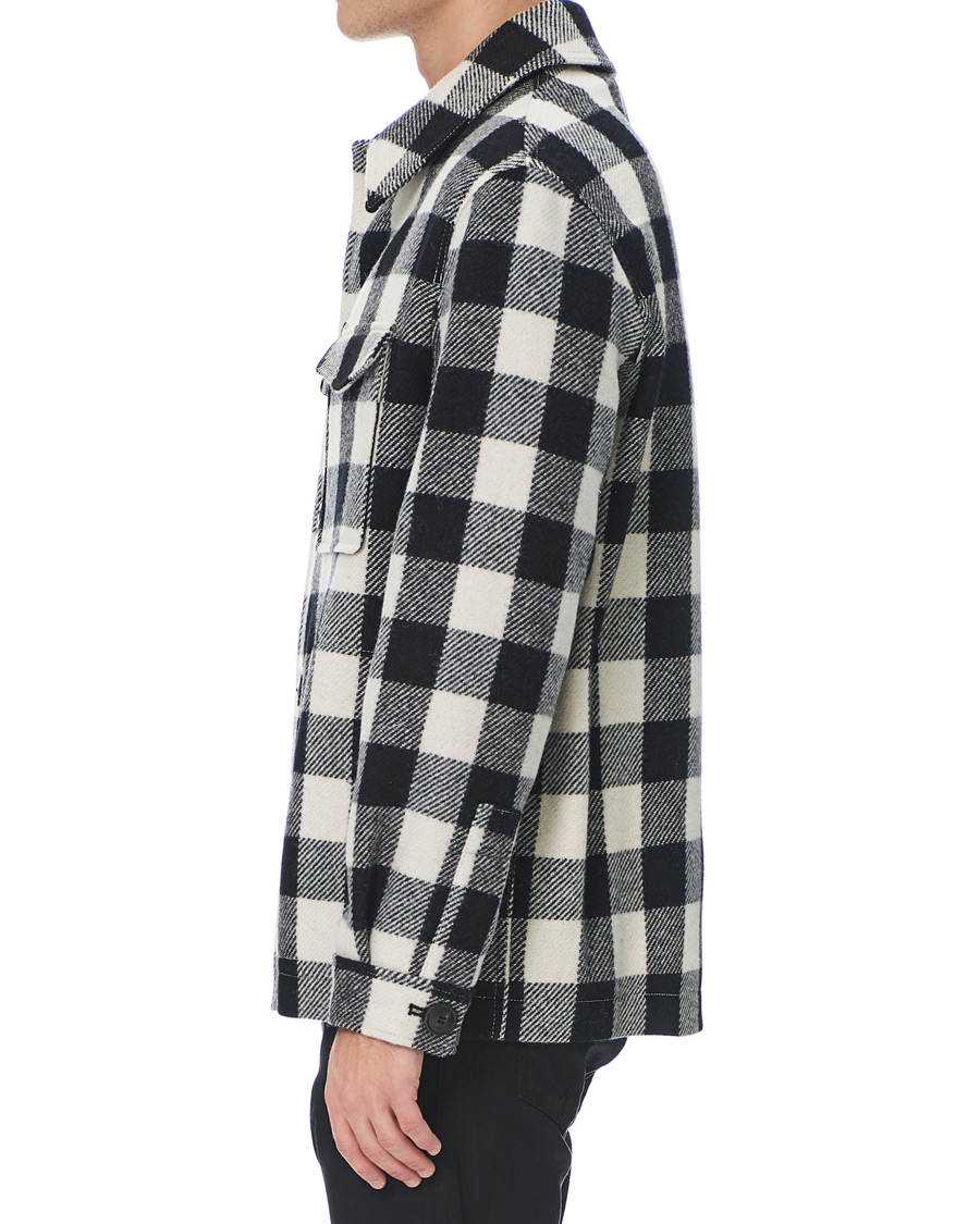Homme | Manteaux Et Vestes | AMI | Overcheck Flannel Shirt Jacket Black/White