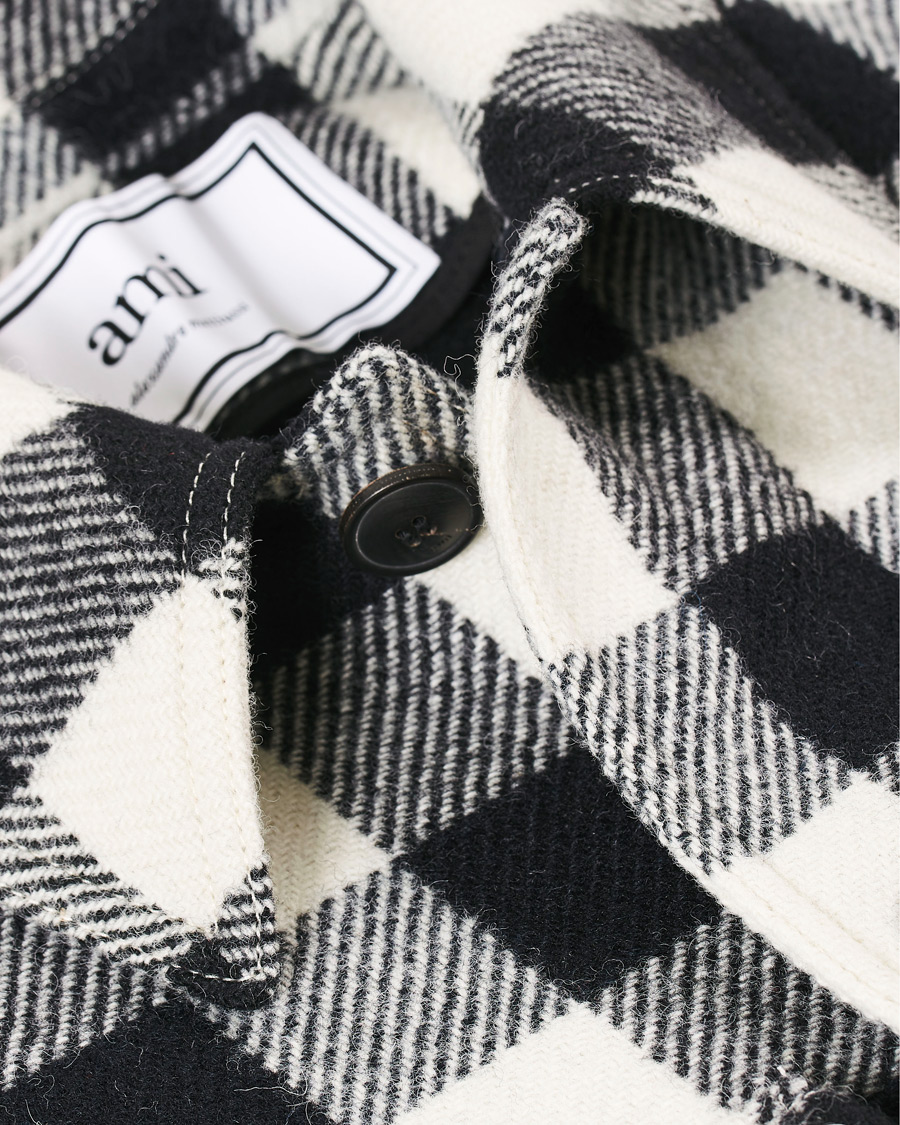 Homme | Manteaux Et Vestes | AMI | Overcheck Flannel Shirt Jacket Black/White