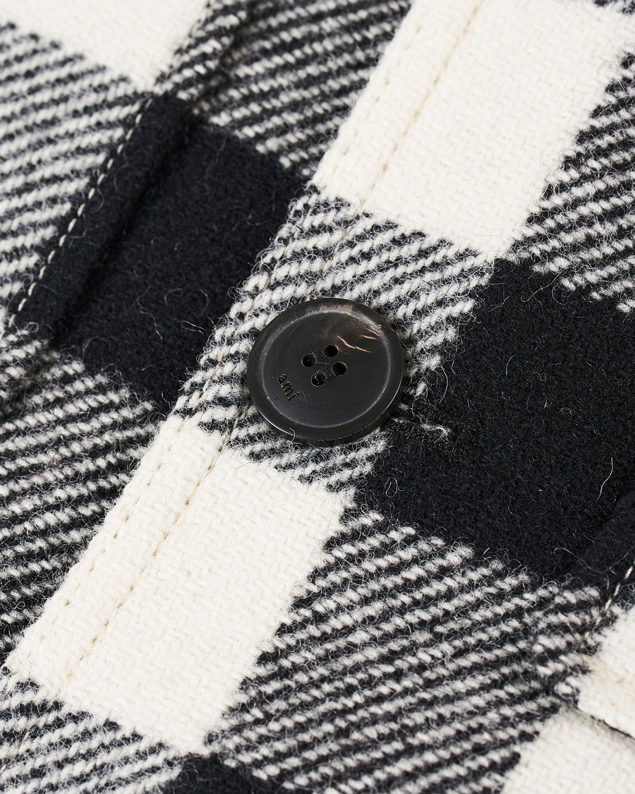 Homme | Manteaux Et Vestes | AMI | Overcheck Flannel Shirt Jacket Black/White