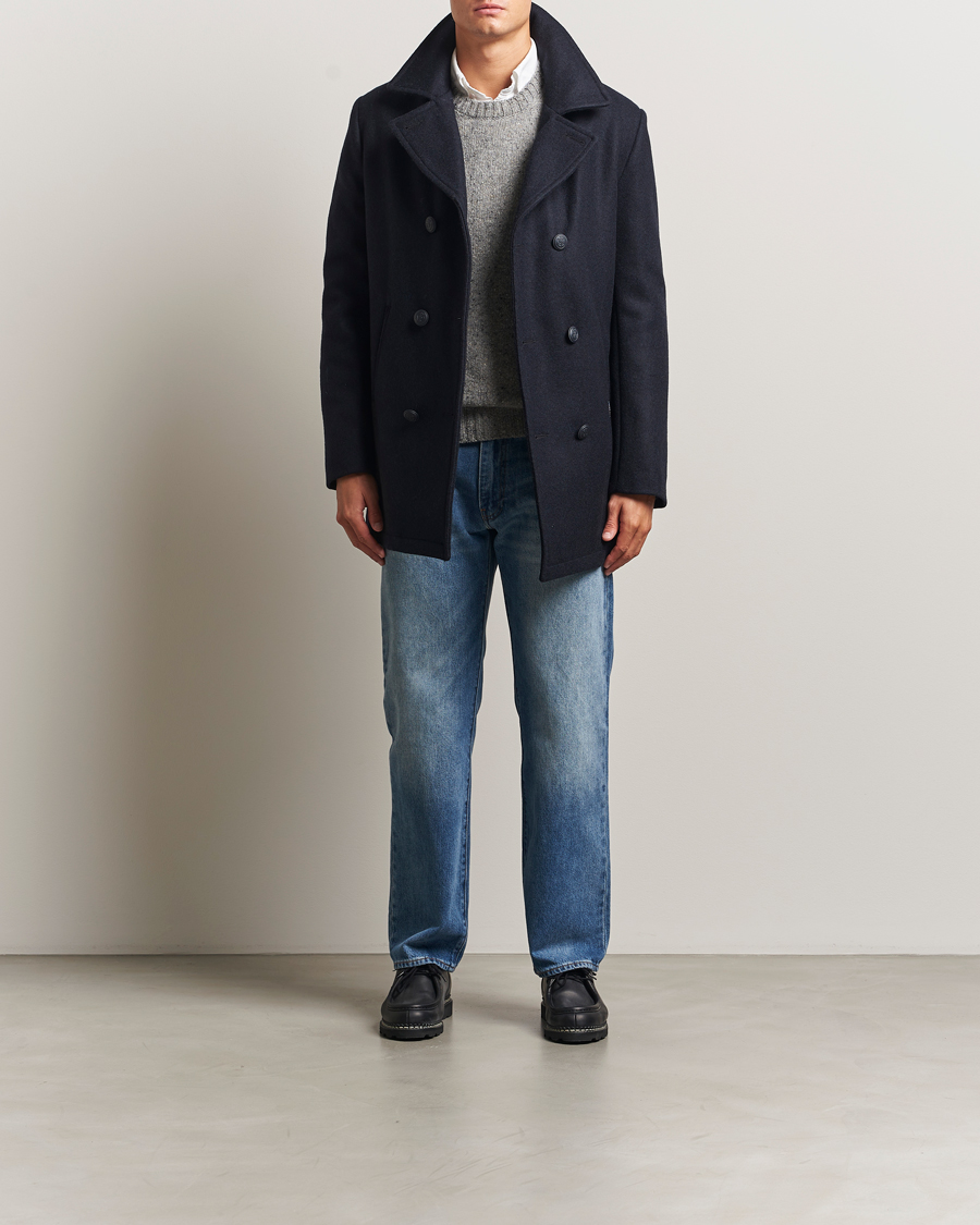 Homme | Manteaux Et Vestes | Armor-lux | Kermor Wool Peacoat Navy