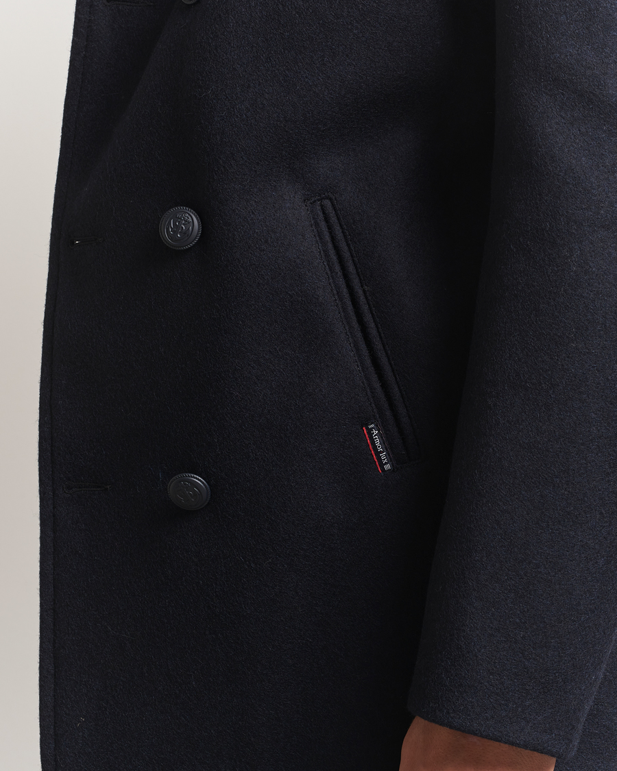 Homme | Manteaux Et Vestes | Armor-lux | Kermor Wool Peacoat Navy