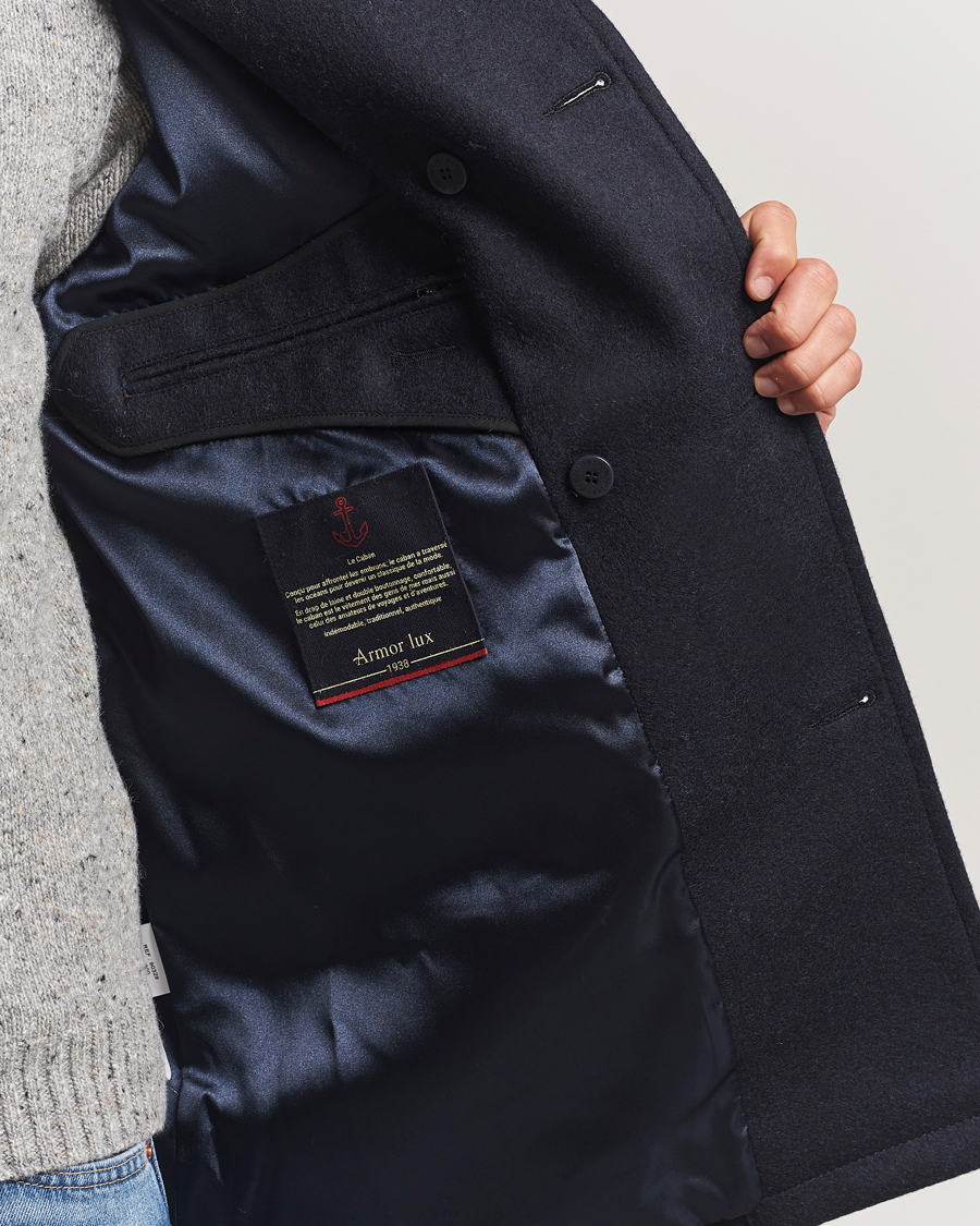 Homme | Manteaux Et Vestes | Armor-lux | Kermor Wool Peacoat Navy