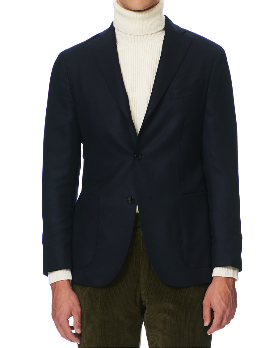 Homme | Blazers | Boglioli | K Jacket Wool Hopsack Blazer Navy