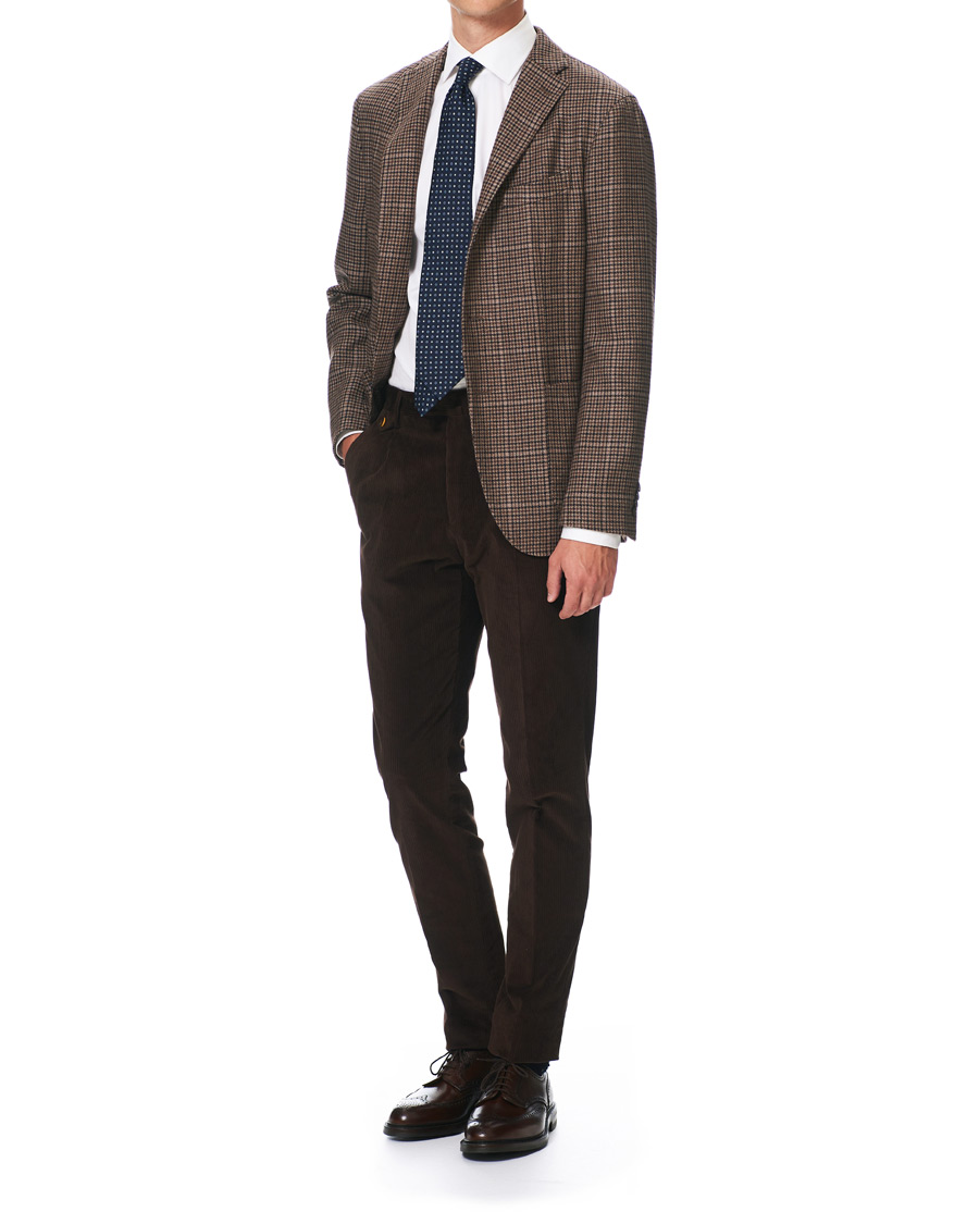 Homme | Blazers | Boglioli | K Jacket Houndstooth Blazer Brown