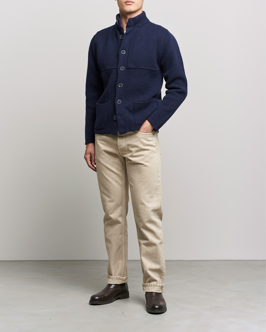 Homme | Pulls Et Tricots | Inis Meáin | Heavy Wool Cardigan Navy