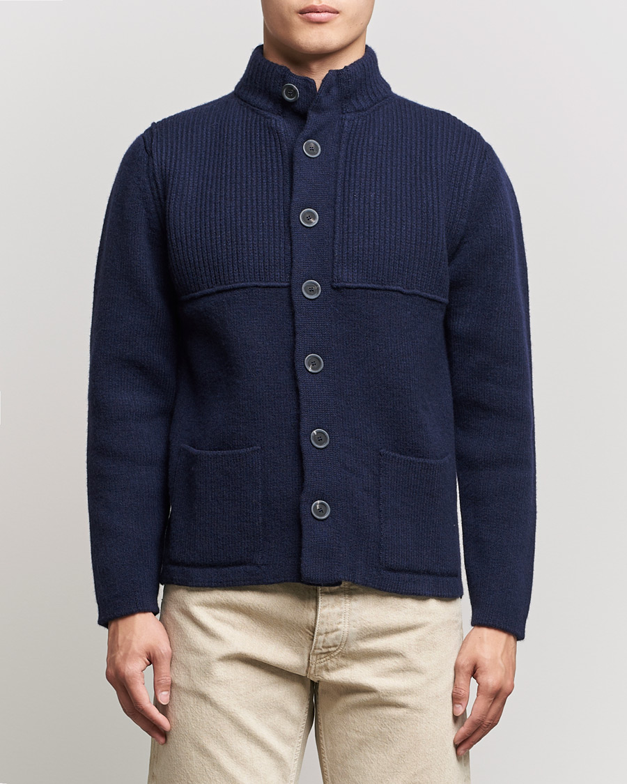 Homme | Pulls Et Tricots | Inis Meáin | Heavy Wool Cardigan Navy