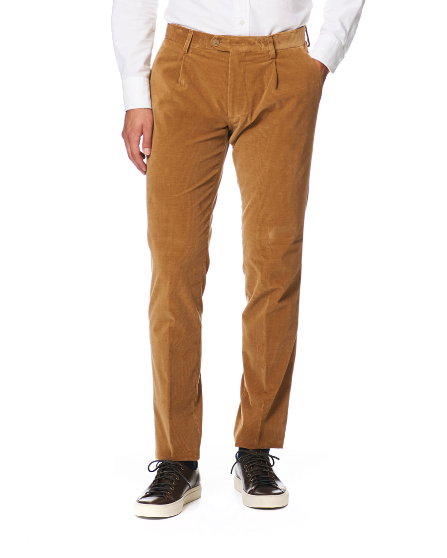 Homme | Pantalons | Etro | Pleated Corduroy Trousers Khaki