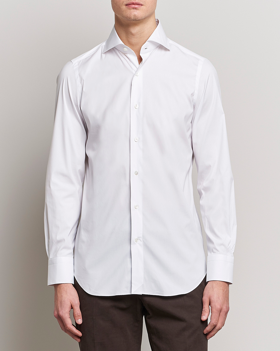 Homme | Chemises | Finamore Napoli | Milano Slim Fit Stretch Shirt White