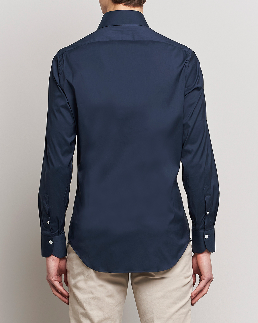 Homme | Chemises | Finamore Napoli | Milano Slim Fit Stretch Shirt Navy