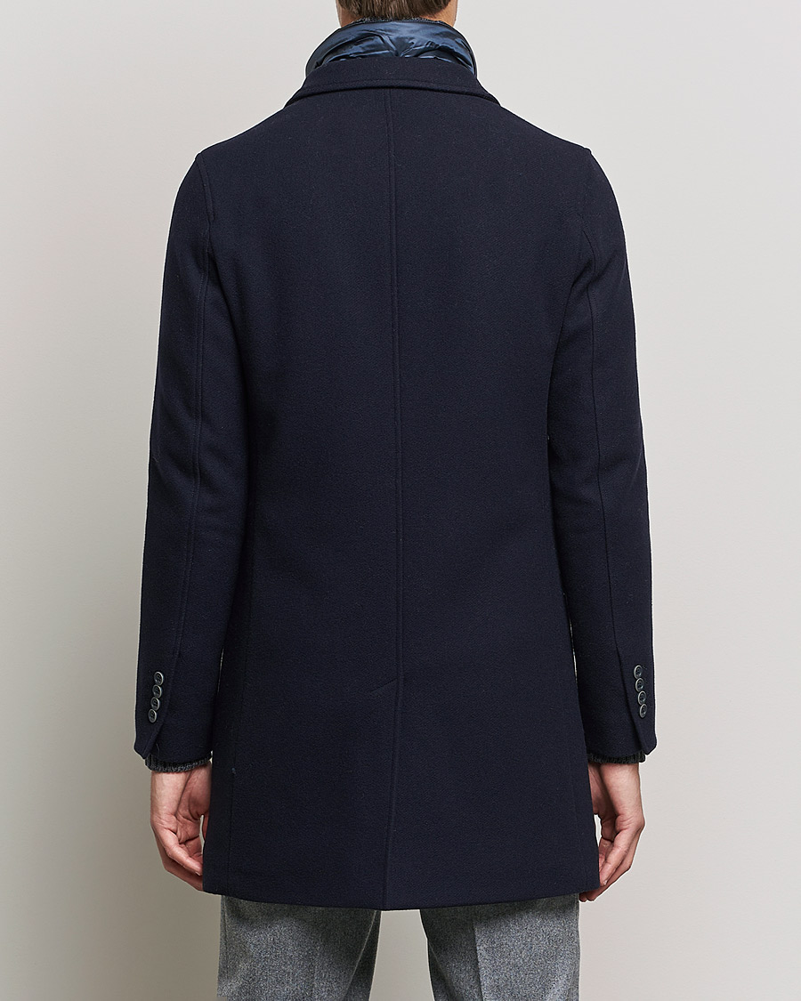 Homme | Manteaux Et Vestes | Herno | Wool Zip Coat Navy