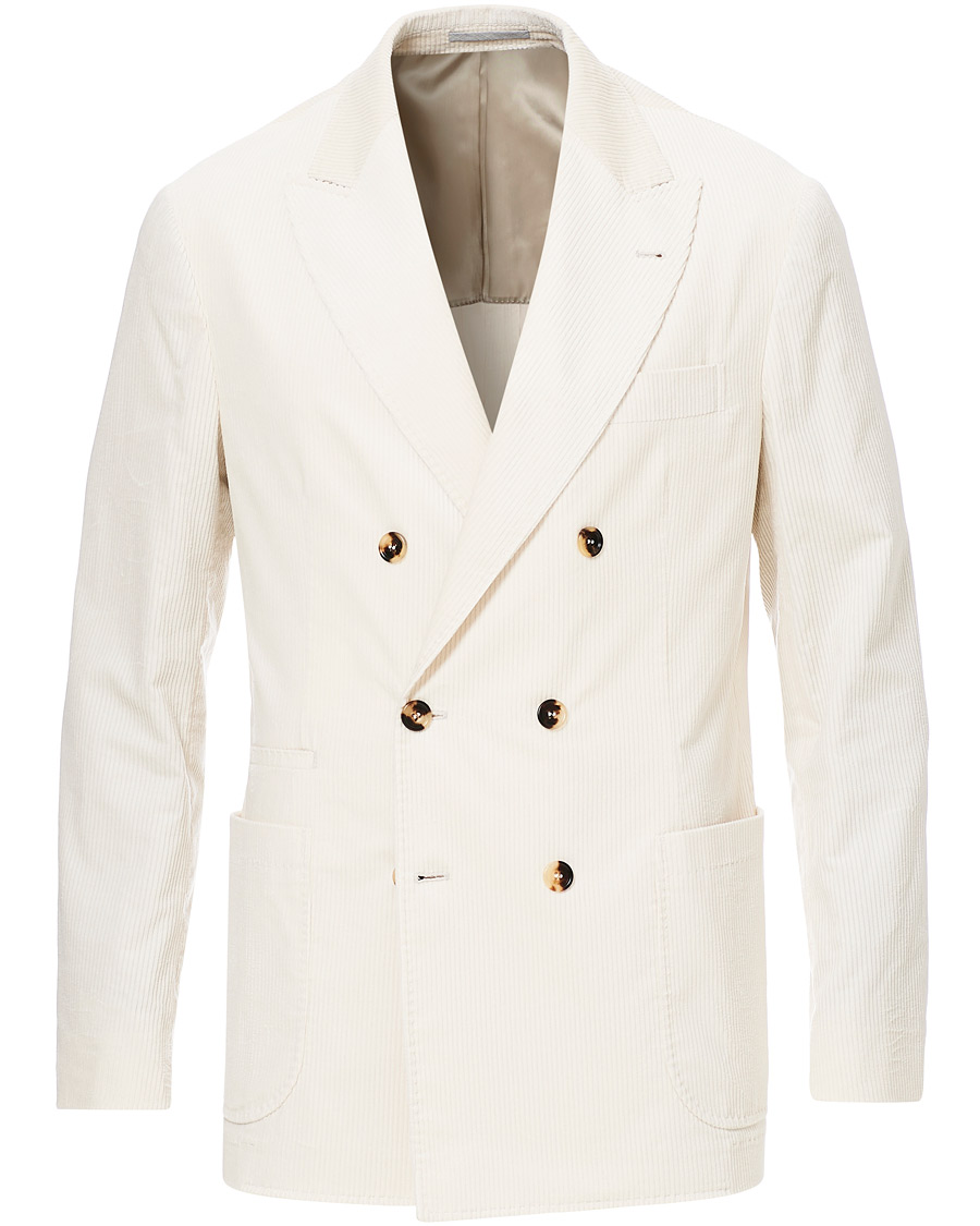 Homme | Blazers | Brunello Cucinelli | Sea Island Cotton Corduroy Blazer Winter White