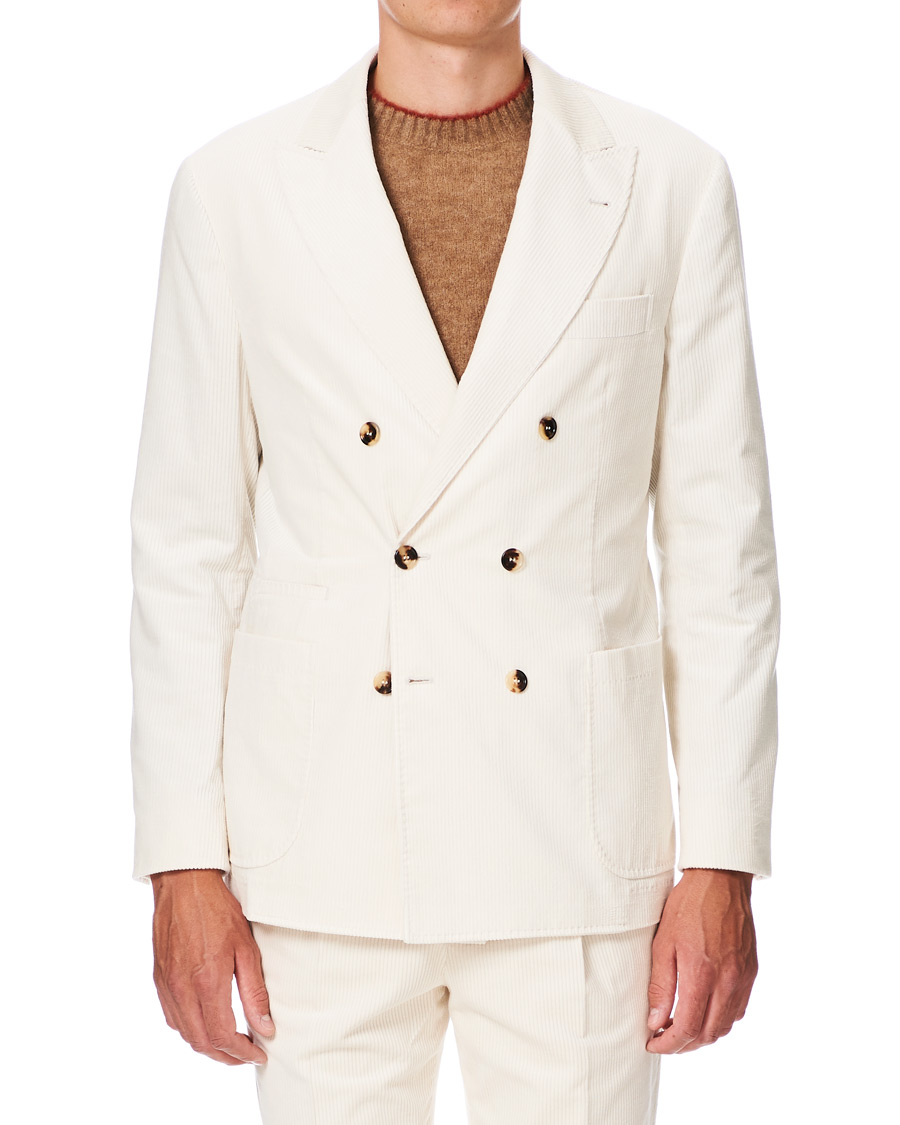 Homme | Blazers | Brunello Cucinelli | Sea Island Cotton Corduroy Blazer Winter White