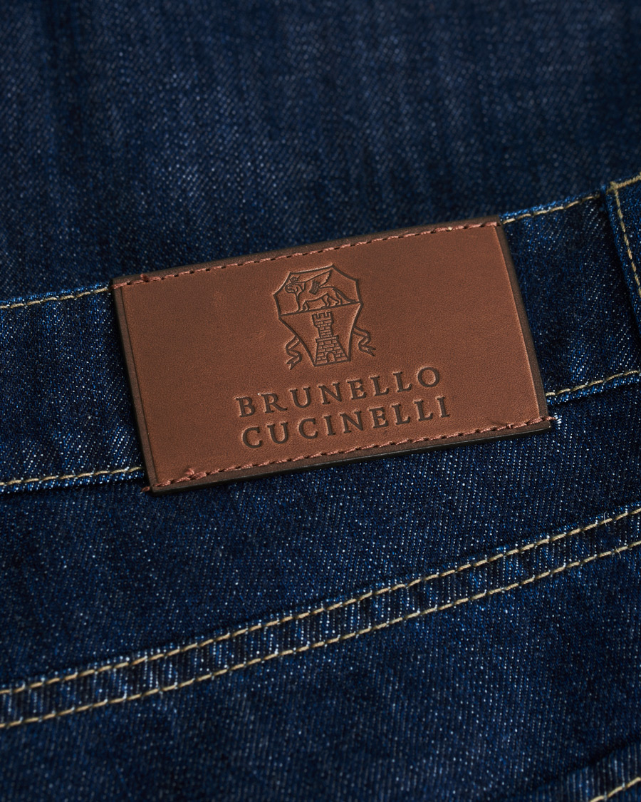 Homme | Jeans | Brunello Cucinelli | Slim Fit 5-Pocket Jeans Dark Indigo