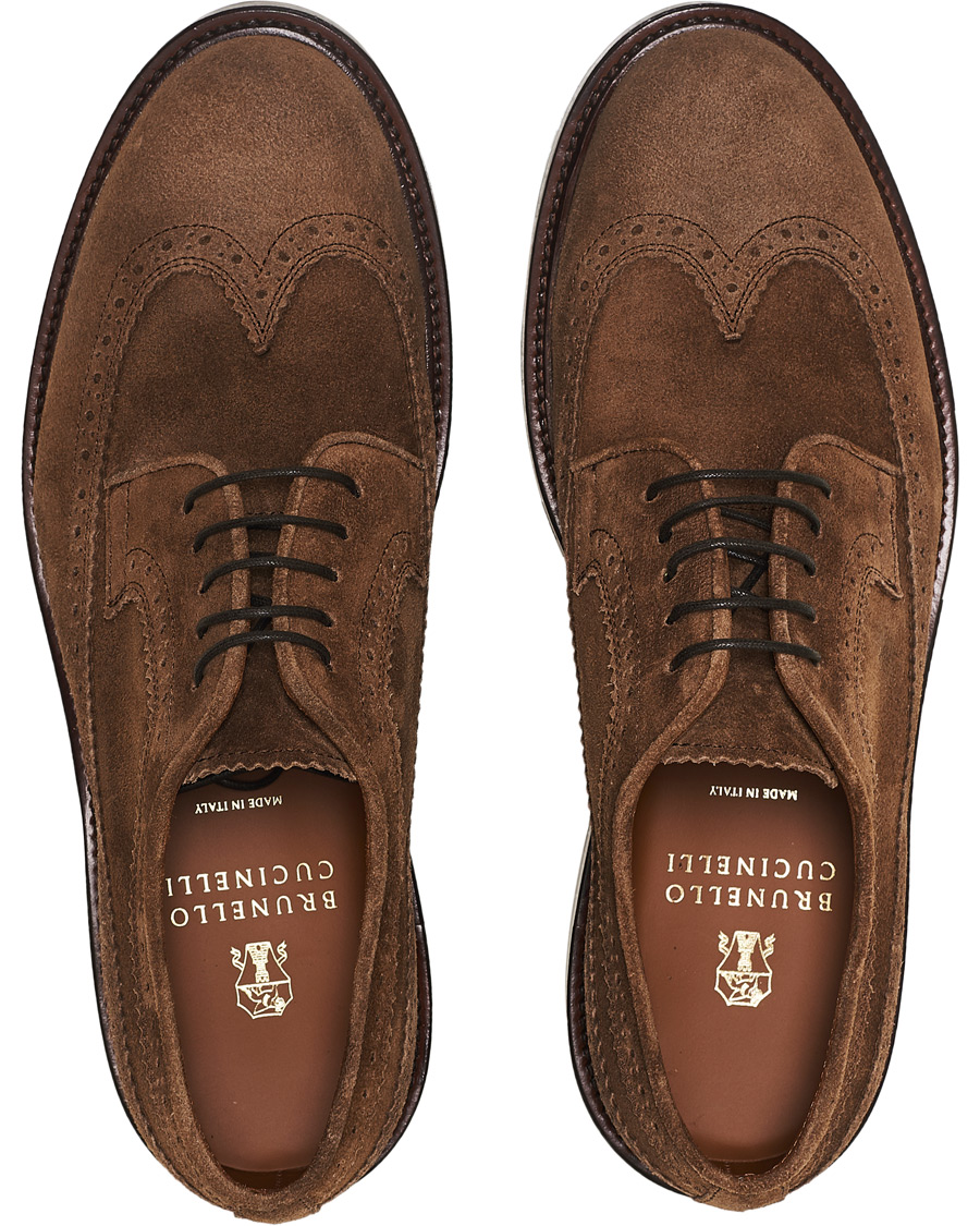 Homme | Brunello Cucinelli Longwing Brogue Brown Suede | Brunello Cucinelli | Longwing Brogue Brown Suede