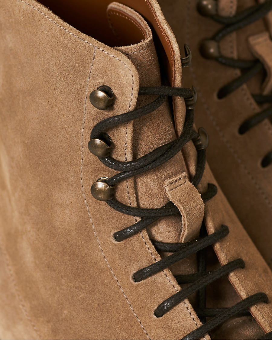 Homme | Brunello Cucinelli Plain Toe Leather Boot Sand Suede | Brunello Cucinelli | Plain Toe Leather Boot Sand Suede