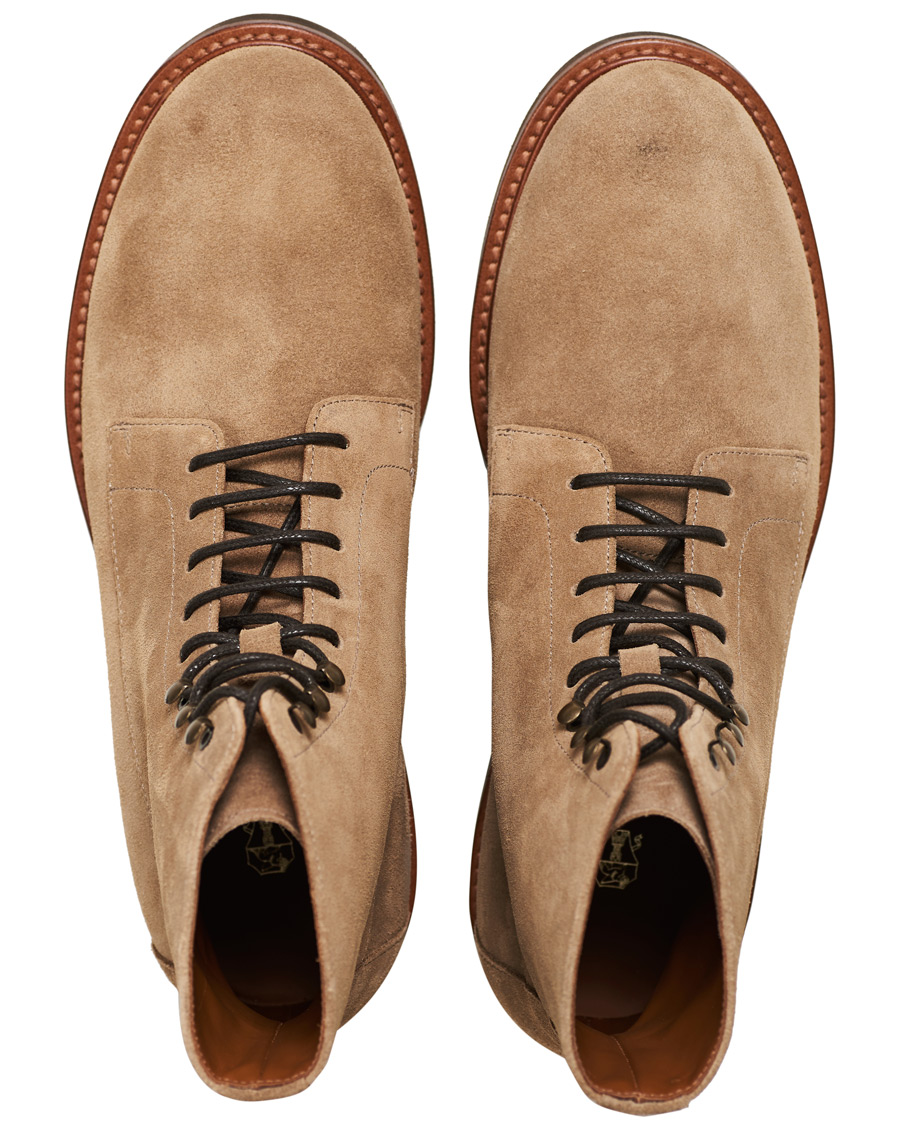 Homme | Brunello Cucinelli Plain Toe Leather Boot Sand Suede | Brunello Cucinelli | Plain Toe Leather Boot Sand Suede