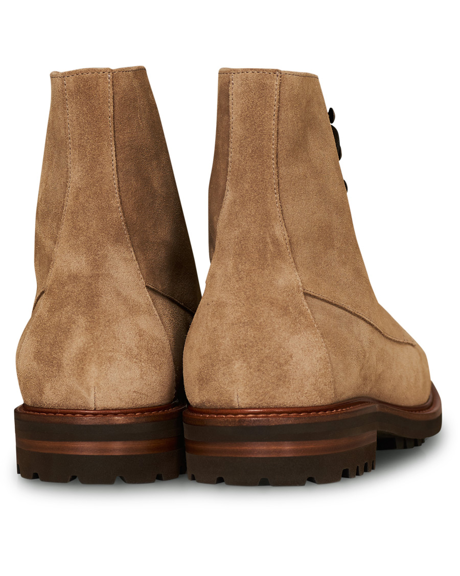 Homme | Brunello Cucinelli Plain Toe Leather Boot Sand Suede | Brunello Cucinelli | Plain Toe Leather Boot Sand Suede