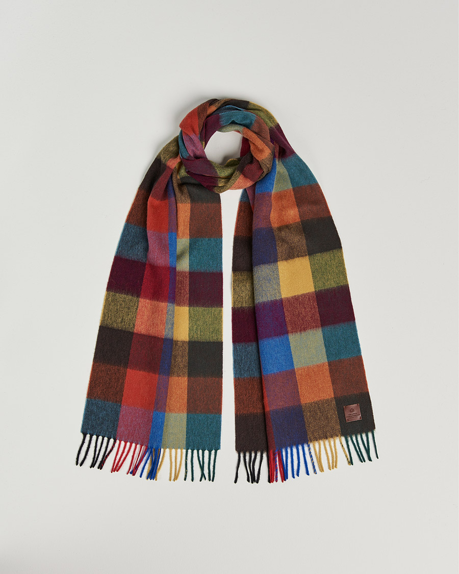 Homme | Amanda Christensen Wool Block Check Scarf Multi | Amanda Christensen | Wool Block Check Scarf Multi