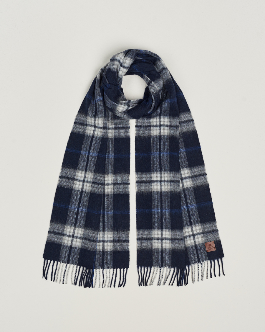 Homme | Écharpes | Amanda Christensen | Wool Check Scarf Blue