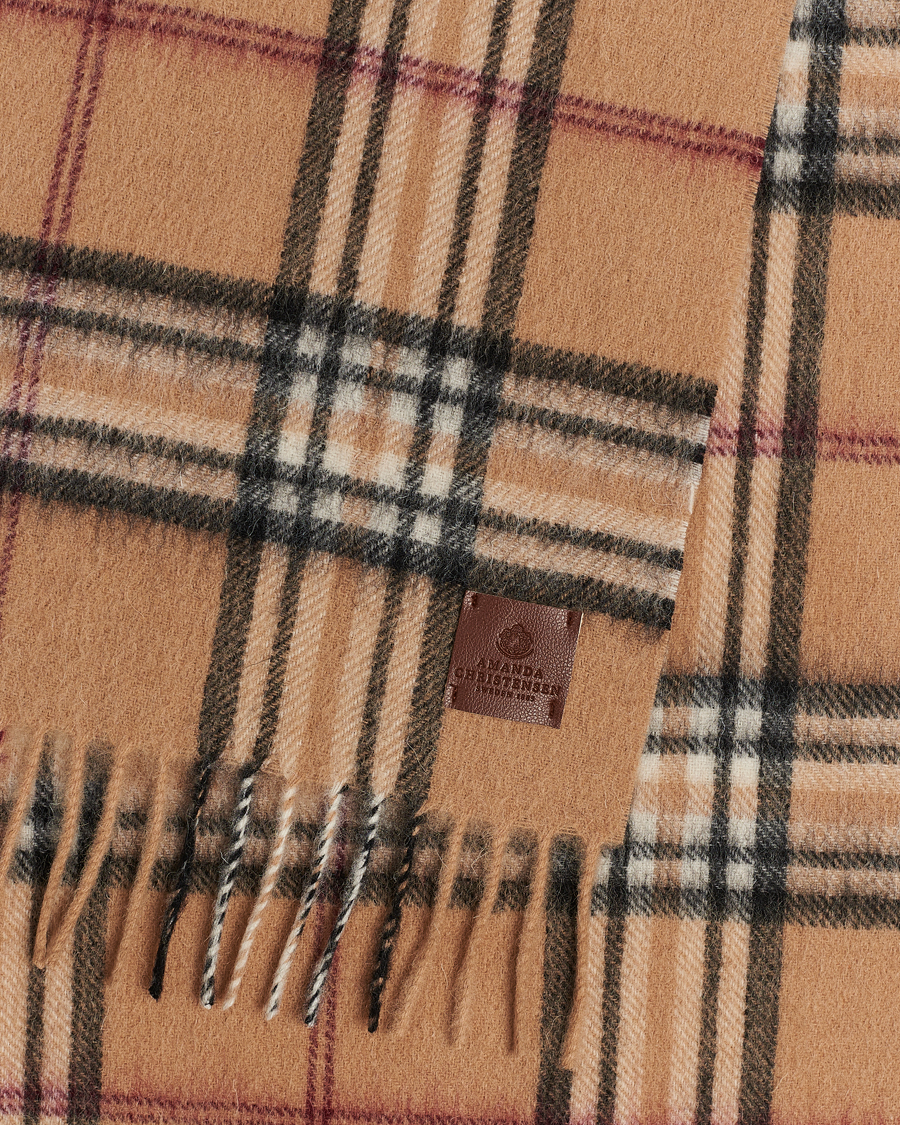 Homme | Écharpes | Amanda Christensen | Wool Check Scarf Beige
