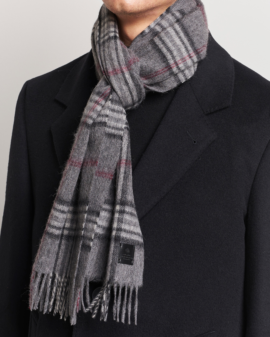 Homme | Amanda Christensen Wool Check Scarf Grey | Amanda Christensen | Wool Check Scarf Grey