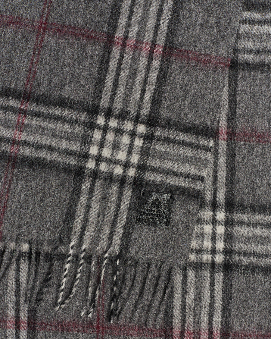 Homme | Amanda Christensen Wool Check Scarf Grey | Amanda Christensen | Wool Check Scarf Grey