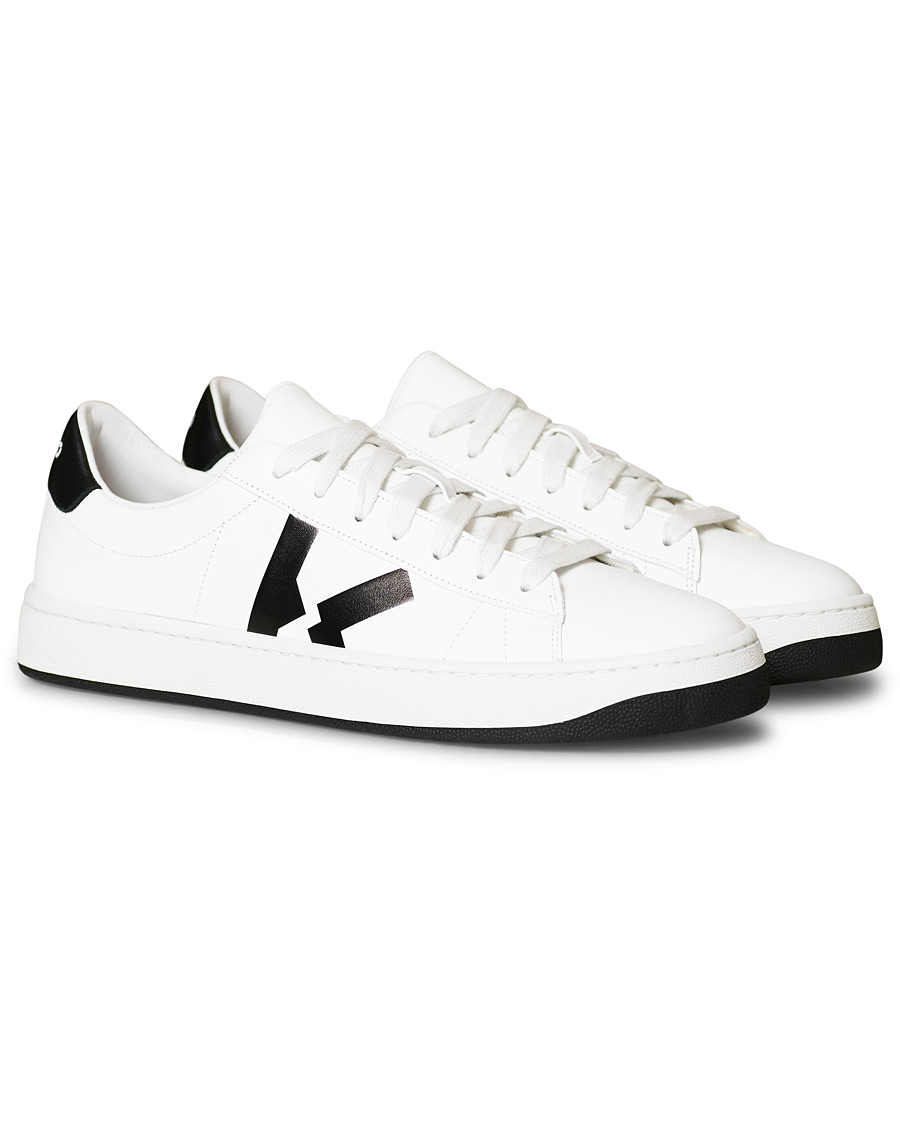 Homme | KENZO K-Logo Lace Up Sneaker White | KENZO | K-Logo Lace Up Sneaker White