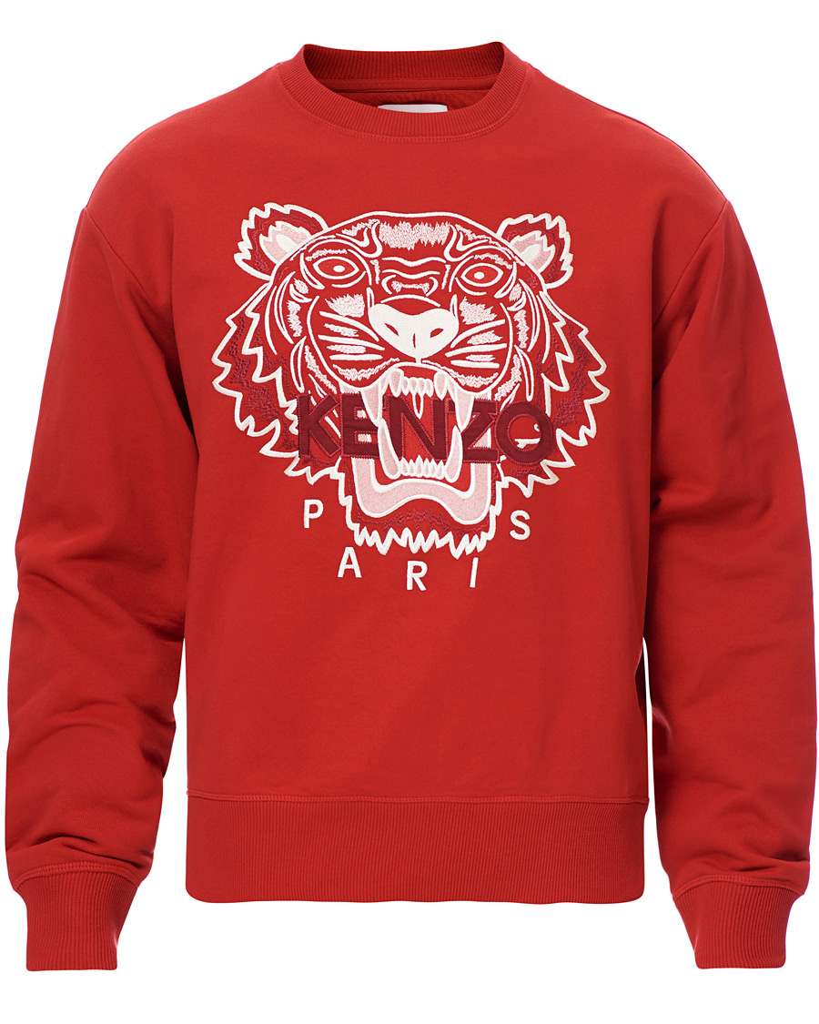 Homme | Pulls Et Tricots | KENZO | Icon Tiger Crew Neck Sweatshirt Red
