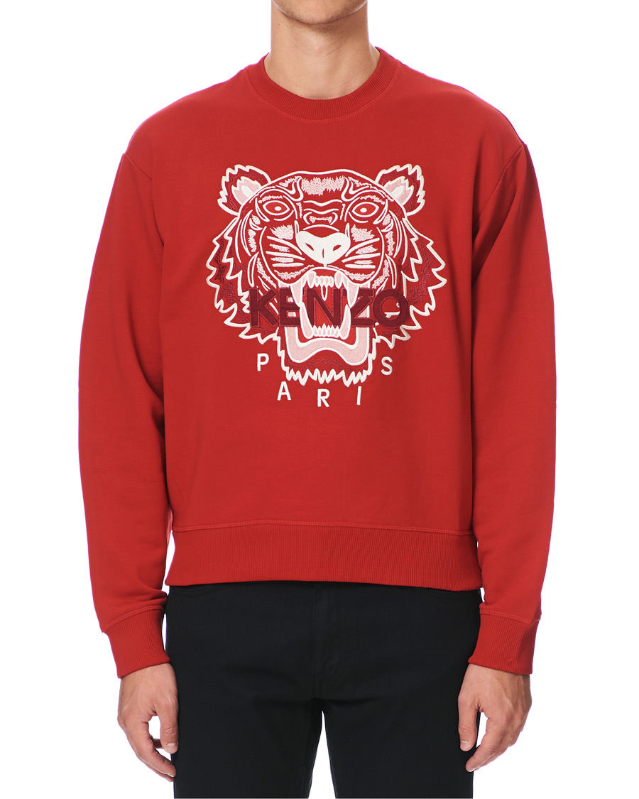 Homme | Pulls Et Tricots | KENZO | Icon Tiger Crew Neck Sweatshirt Red