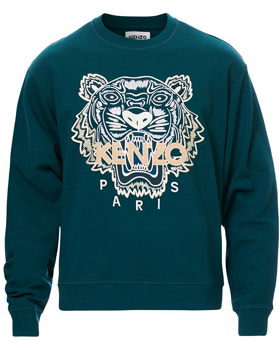 Homme | Pulls Et Tricots | KENZO | Icon Tiger Crew Neck Sweatshirt Green