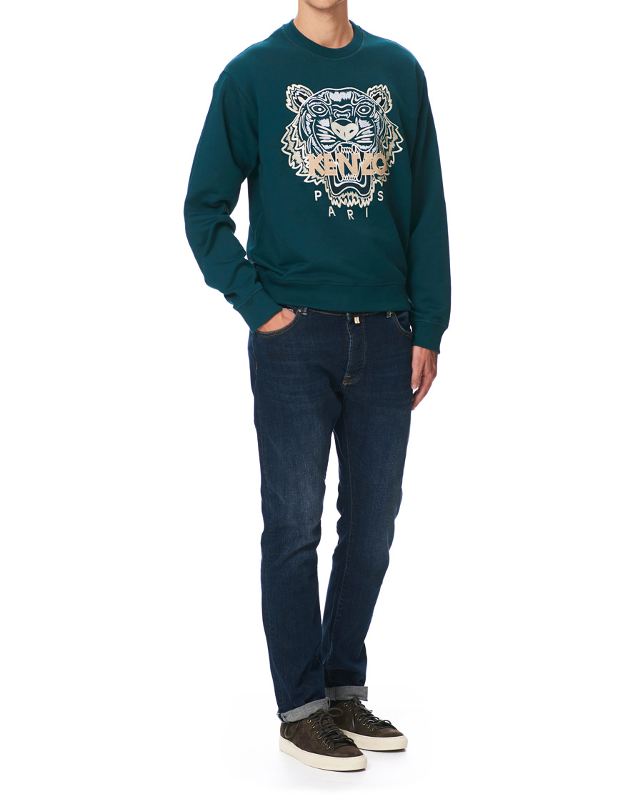 Homme | Pulls Et Tricots | KENZO | Icon Tiger Crew Neck Sweatshirt Green