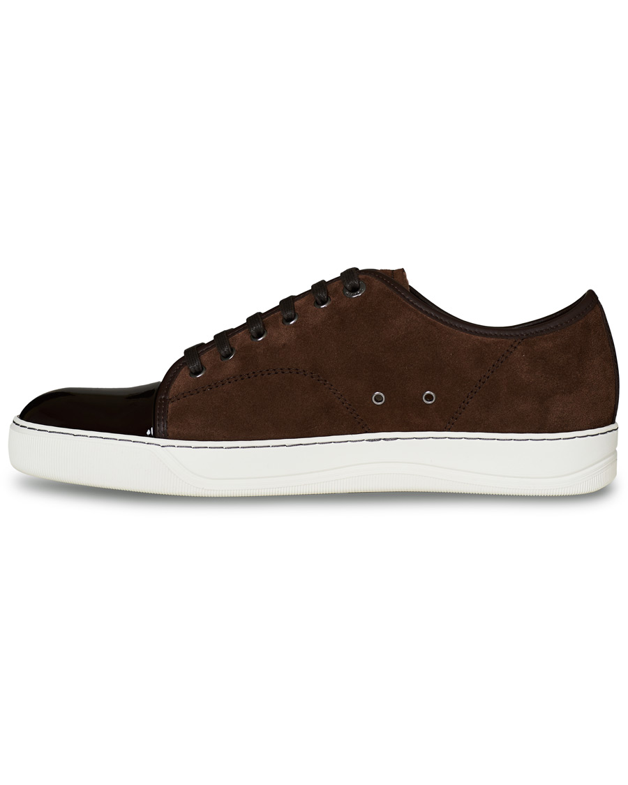 Homme | Lanvin Patent Captoe Sneaker Brown Suede | Lanvin | Patent Captoe Sneaker Brown Suede