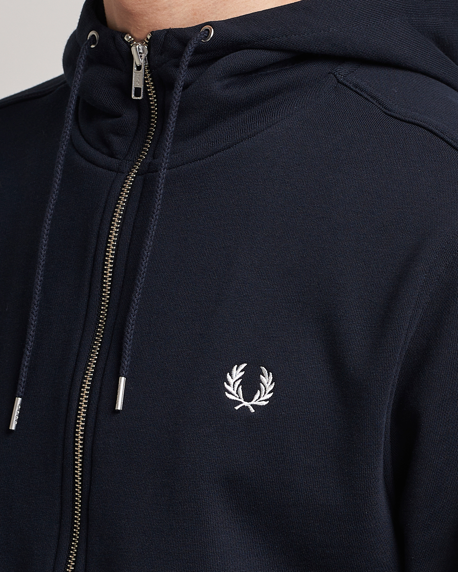 Homme | Pulls Et Tricots | Fred Perry | Full Zip Hooded Sweatshirt Navy