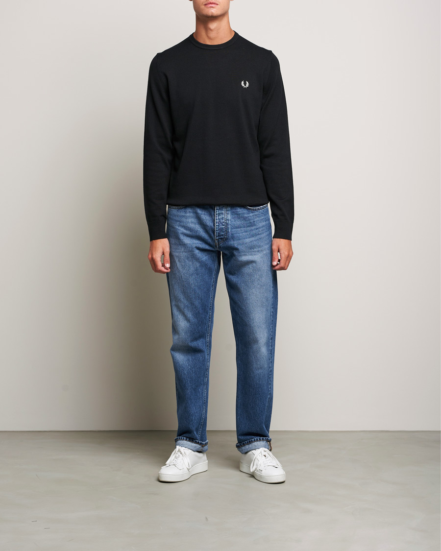Homme | Pulls Et Tricots | Fred Perry | Classic Crew Neck Jumper Black