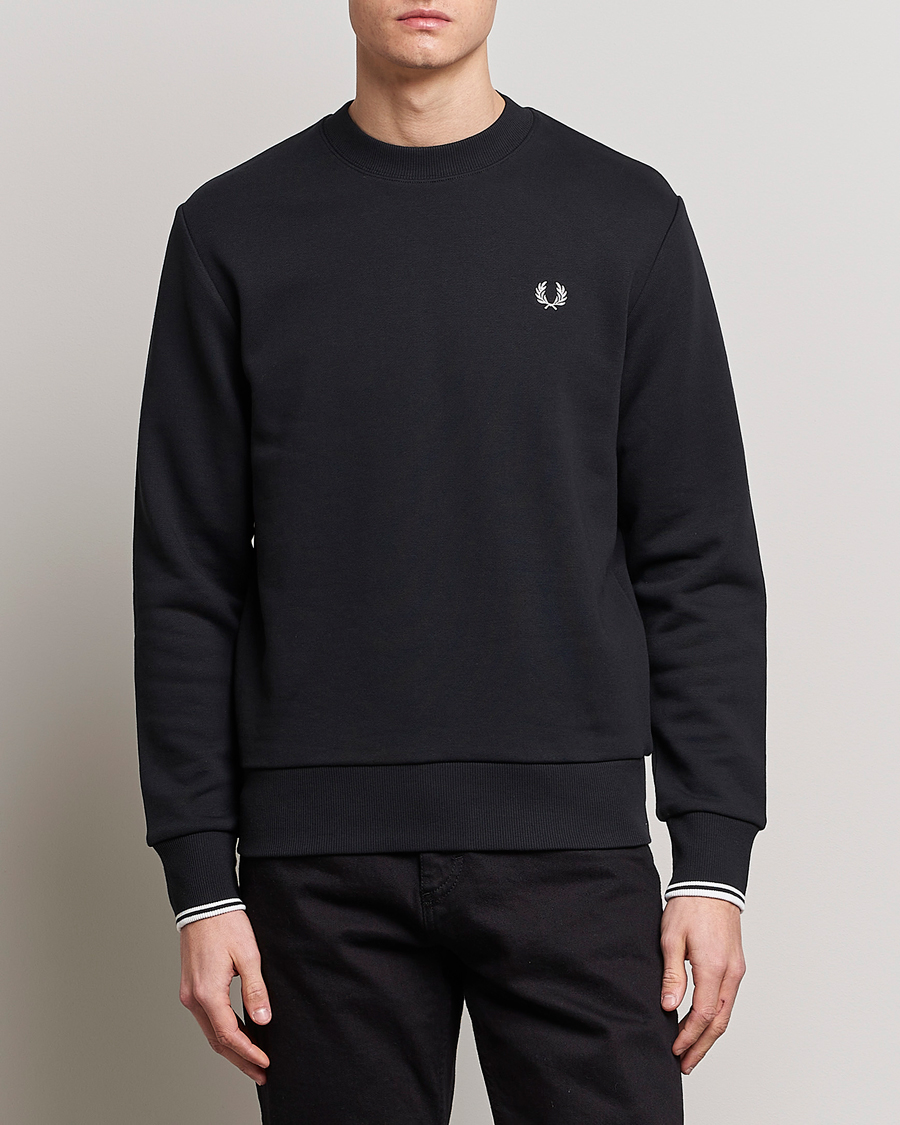 Homme | Fred Perry | Fred Perry | Crew Neck Sweatshirt Black