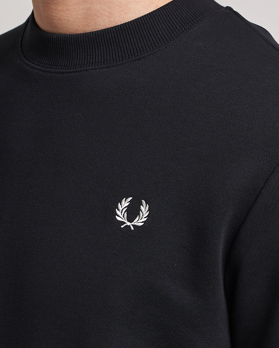 Homme | Pulls Et Tricots | Fred Perry | Crew Neck Sweatshirt Black