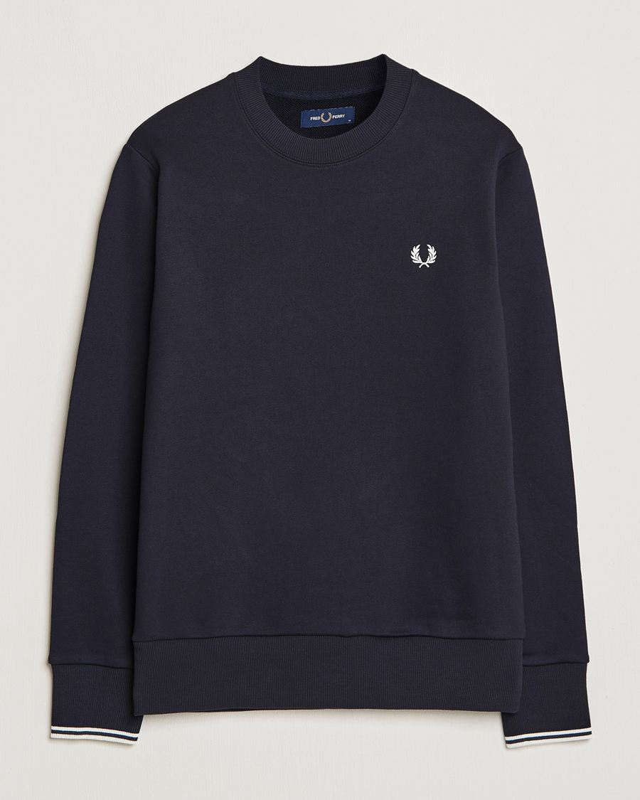 Homme | Pulls Et Tricots | Fred Perry | Crew Neck Sweatshirt Navy