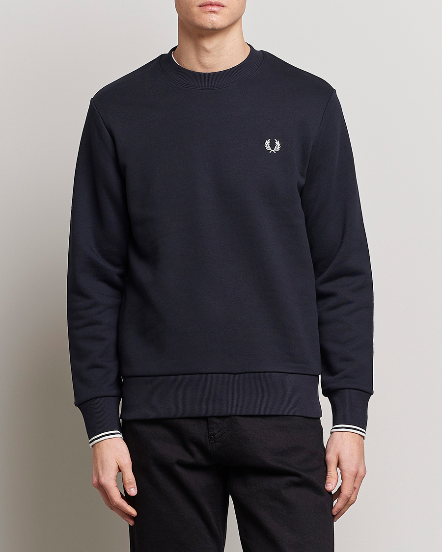 Homme | Pulls Et Tricots | Fred Perry | Crew Neck Sweatshirt Navy