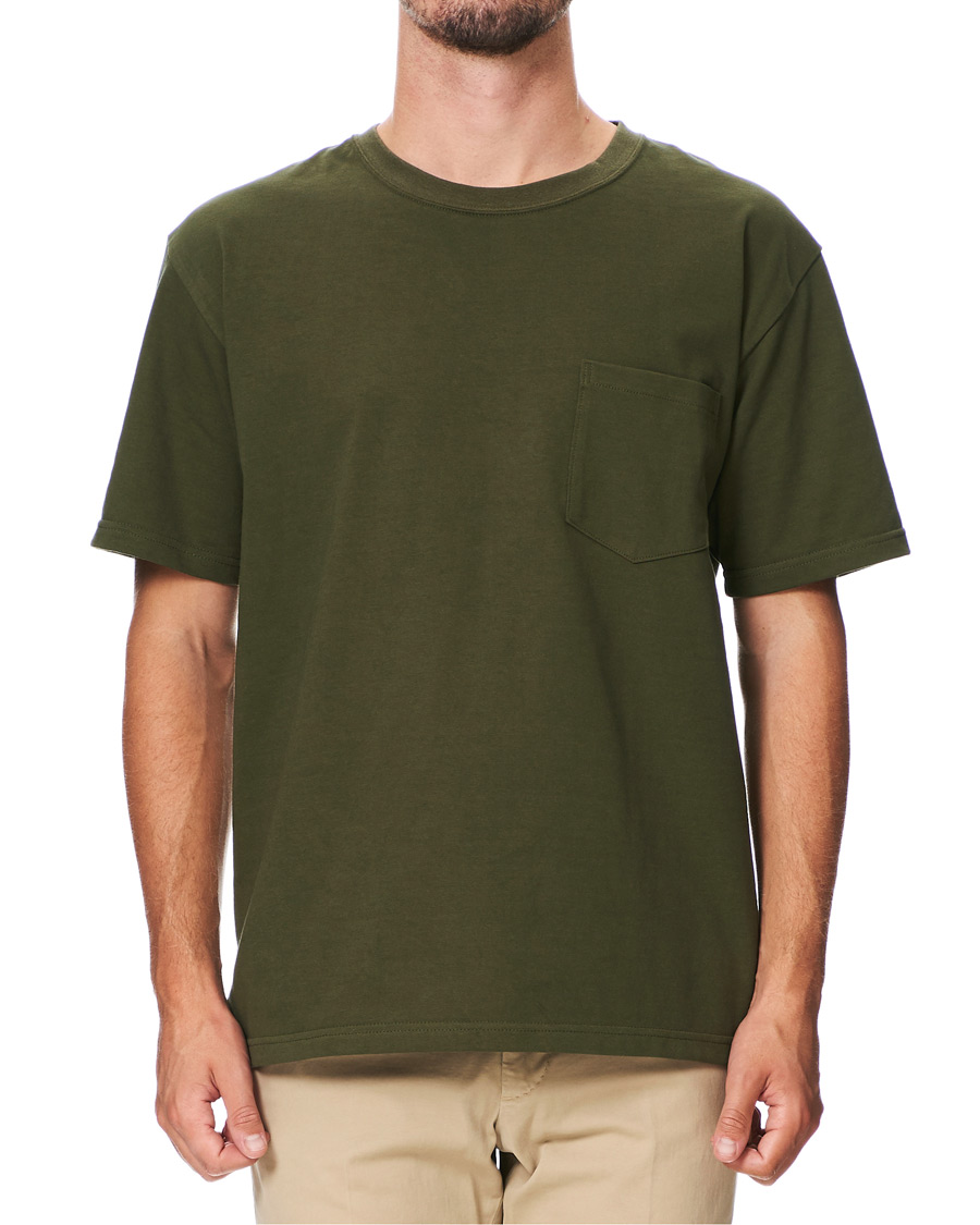 Homme | T-shirts | orSlow | Military Pocket Tee Dark Olive