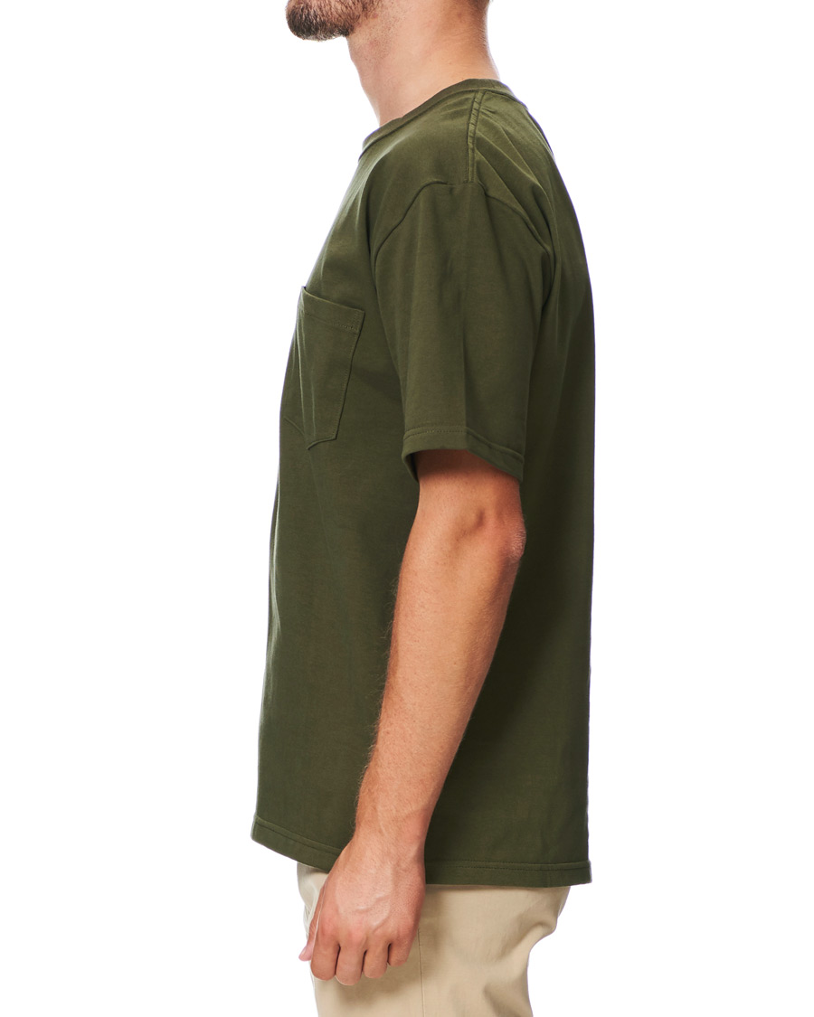 Homme | T-shirts | orSlow | Military Pocket Tee Dark Olive