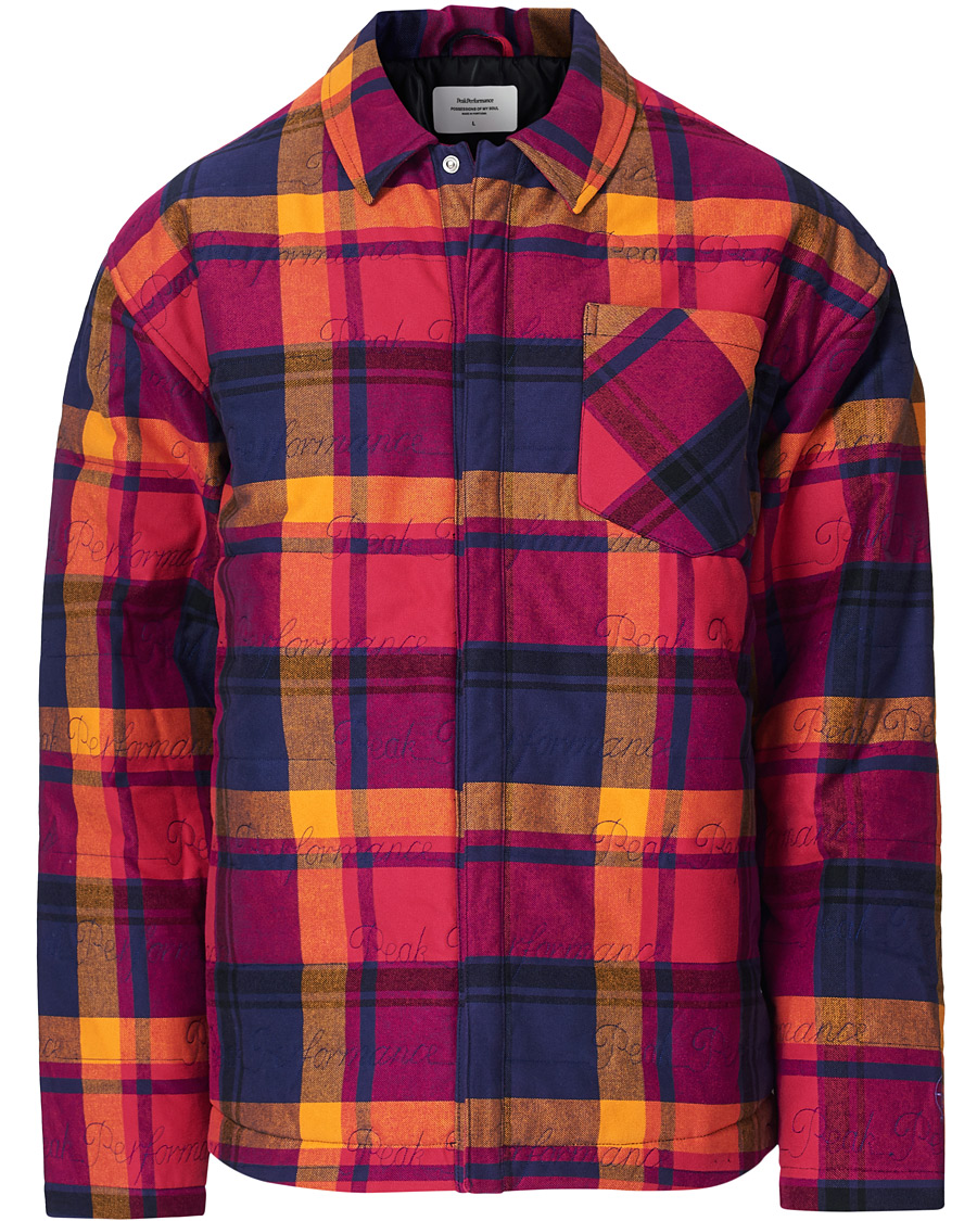 Homme | Chemises | Peak Performance | Ben Gorham Flannel Liner Overshirt Power Pink