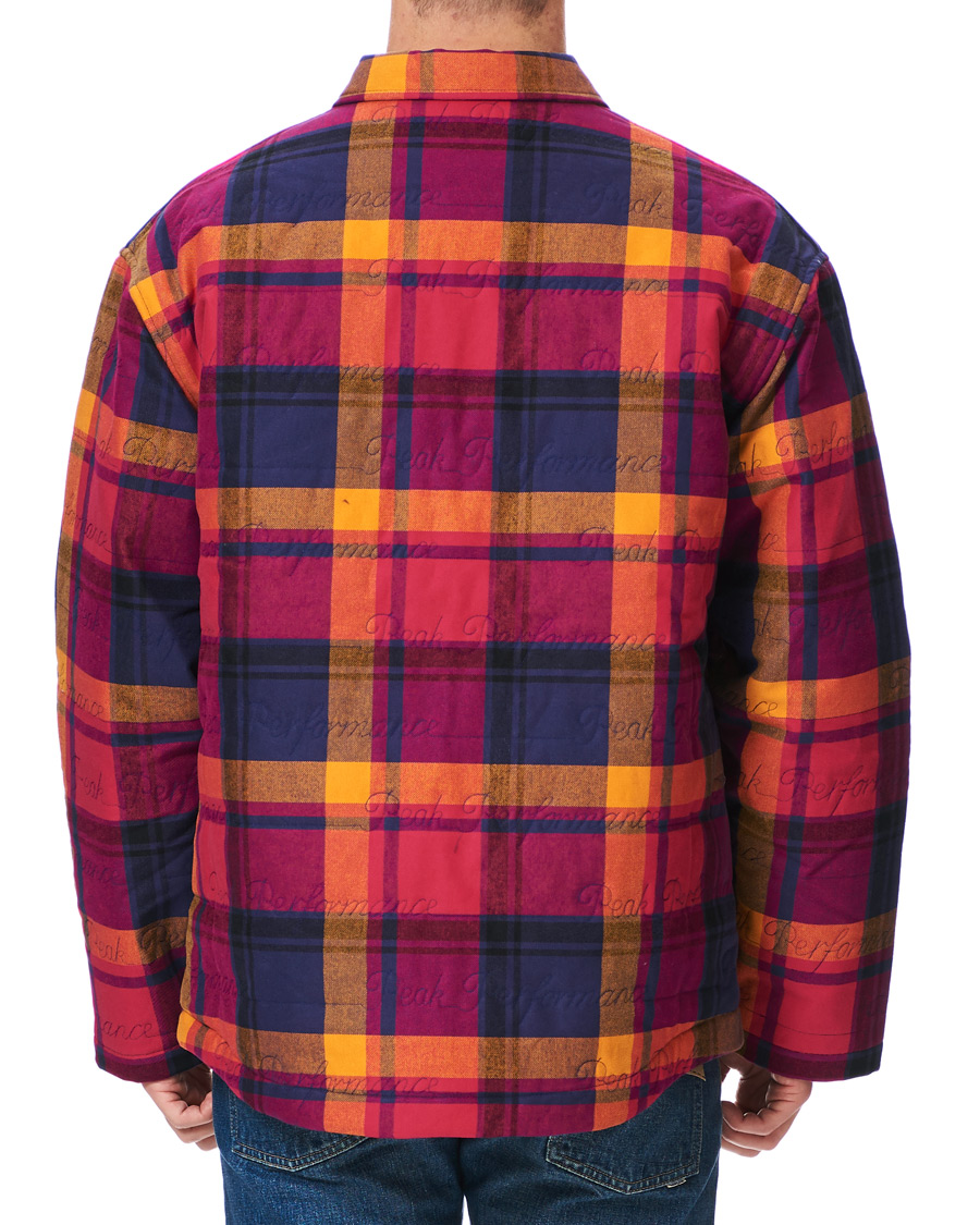 Homme | Chemises | Peak Performance | Ben Gorham Flannel Liner Overshirt Power Pink