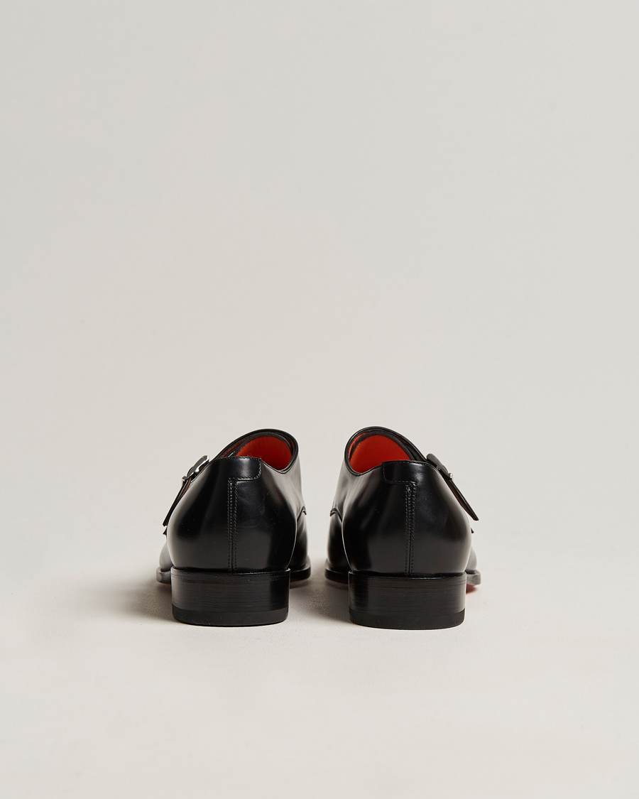 Homme | Santoni Blake Double Monk Black Calf | Santoni | Blake Double Monk Black Calf