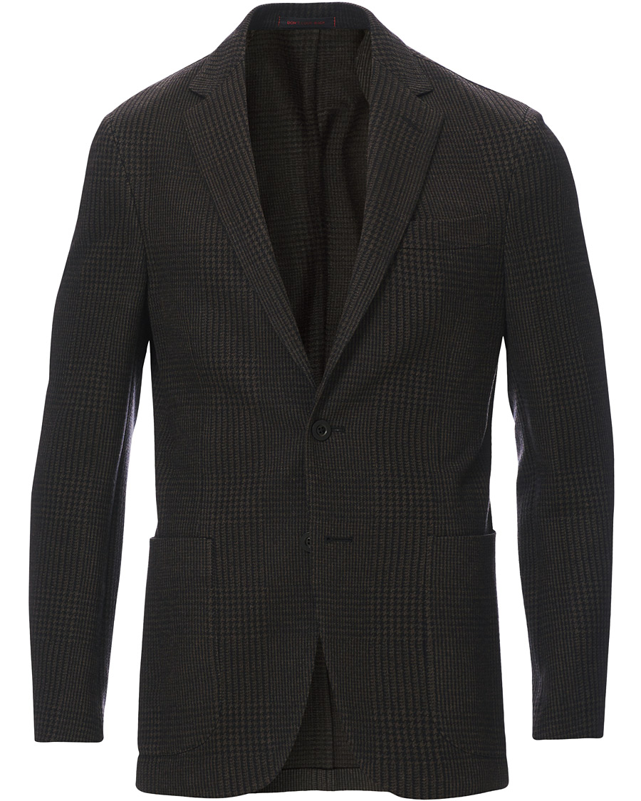 Homme | Blazers | The Gigi | Degas Wool Blend Check Blazer Dark Brown