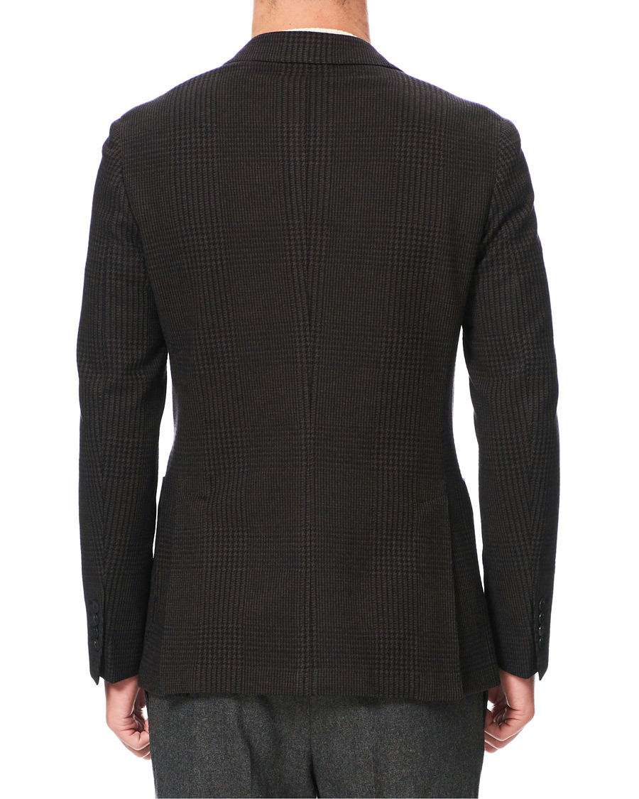 Homme | Blazers | The Gigi | Degas Wool Blend Check Blazer Dark Brown