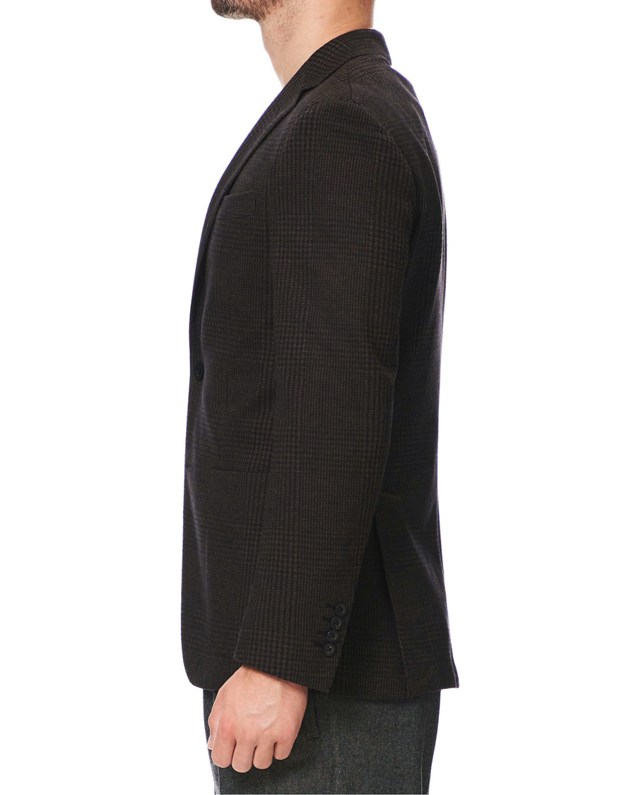 Homme | Blazers | The Gigi | Degas Wool Blend Check Blazer Dark Brown