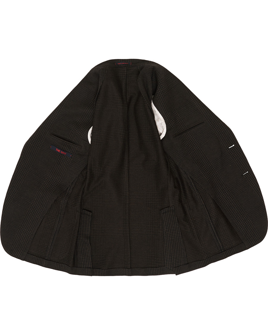 Homme | Blazers | The Gigi | Degas Wool Blend Check Blazer Dark Brown